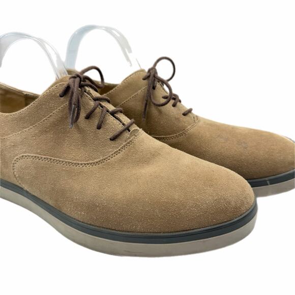 FitFlop Lewis Men’s 9 Beige Tan Suede Leather Lace Up Comfort Casual Oxford Shoe main image 10